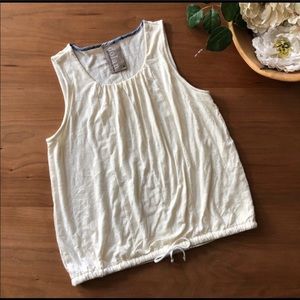 Dolan Cream Tie Waist Tank Medium